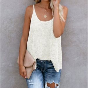 White Knitted Tank